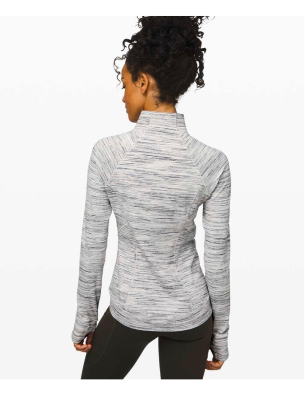 Women's Lululemon Outrun the Elements 1/2 Zip Top Size 12 White Black